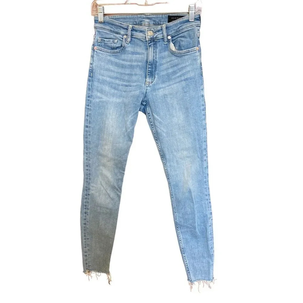 ALL SAINTS Dax High-rise Super-Skinny Cotton Jeans Size 27